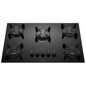 Cooktop Atlas Utop 5 Bocas Superautomático Mesa de Vidro Mega Chama - Preto - Bivolt